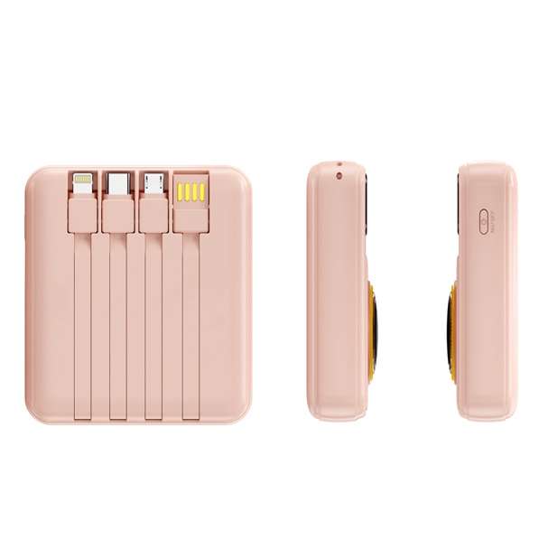 Treqa TR-969 10000Mah Transparent Power Bank with USB Cables Attached