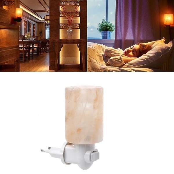JG20375560 Himalayan Cylindrical Shaped Crystal Wall EU Plug Salt Lamp