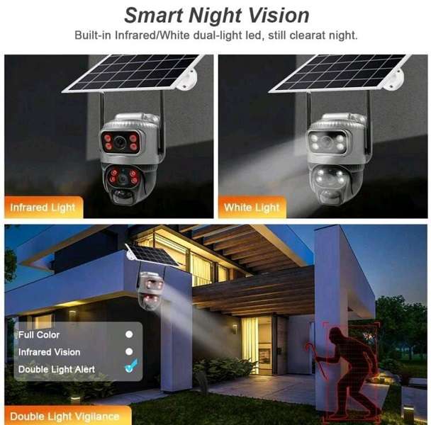 JG20375628 4G Solar Powered Outdoor Night Vision IP Camera With V380Pro App