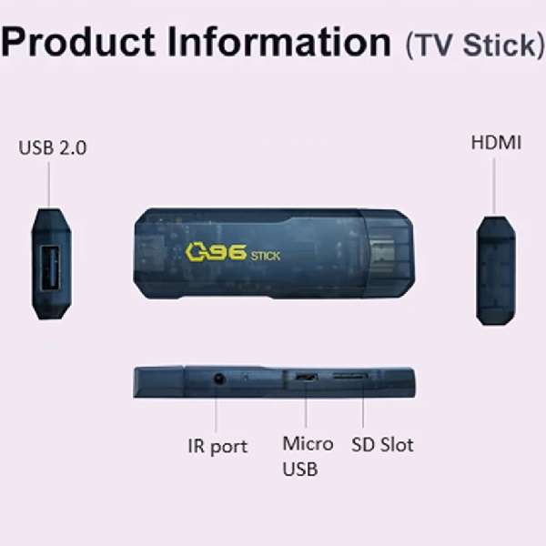 Q96 Android 13.0 TV 5K Ultra HD Stick 8G Ram +125GB Rom