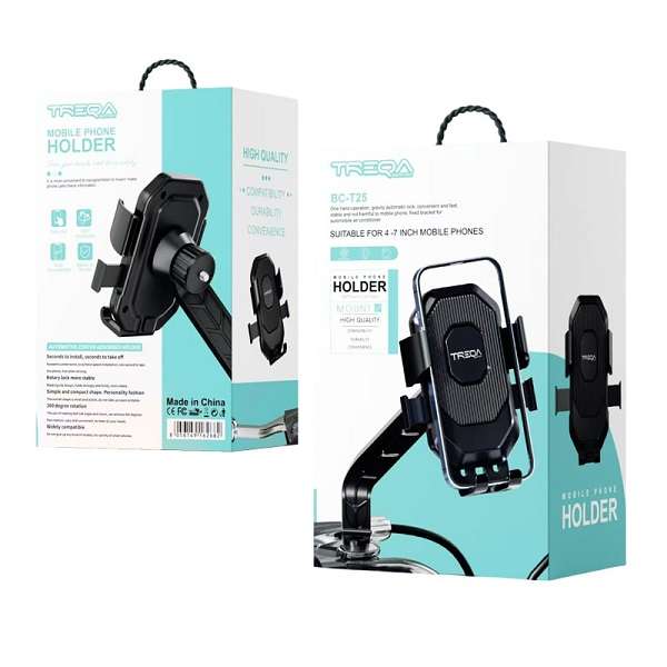 Treqa BC-T25 4 To 7"  Bicycle Mobile Phone Holder