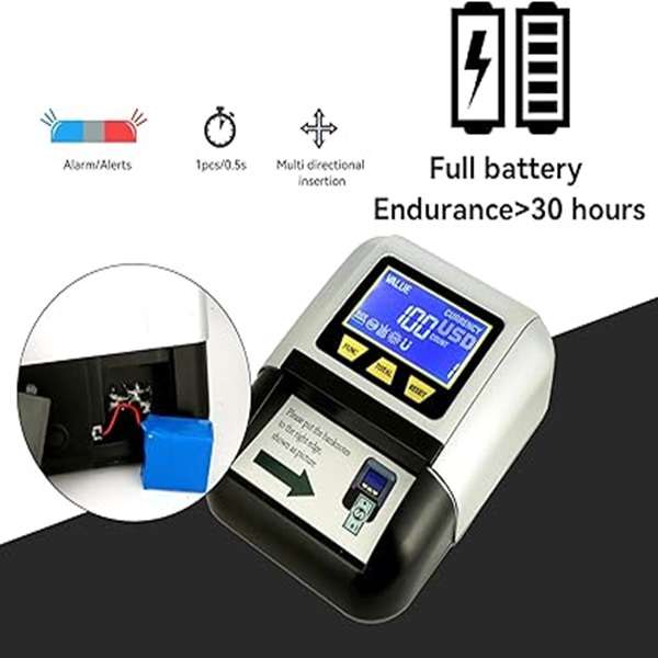 Rechargeable Multi Currency Money Detector