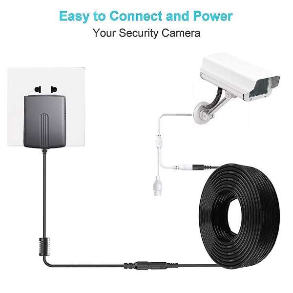 Super Electronics SE-L204  20M Male to Female DC Power Extension