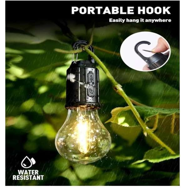Wolulu AS-32771 3 Mode Rechargeable Hanging Hook Clip Camping Light