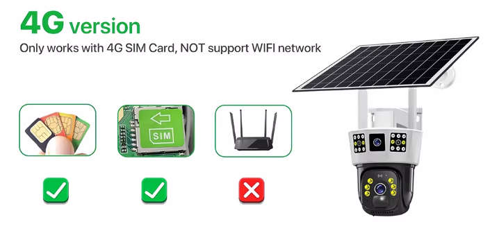 JG20375629 4G Solar Powered Camera V380 Pro App VTS01-G