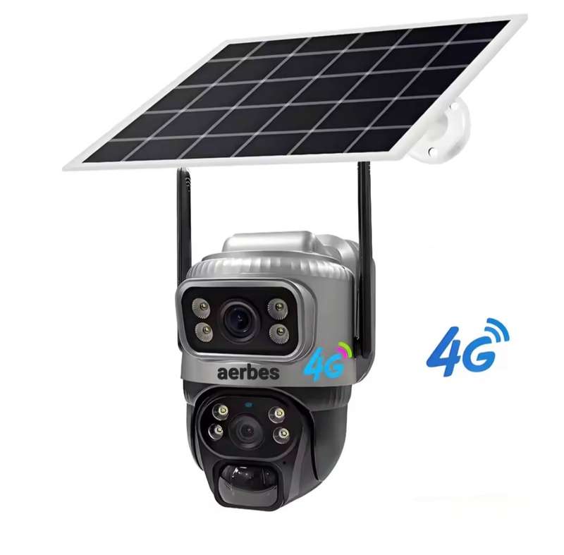 VCS20-4G Solar Powered 4G Camera 350° Video Surveillance Monitor V380 Pro App