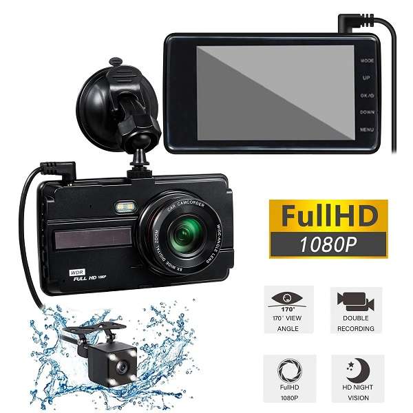 Aerbes AB-Q609 1080P HDR Vehicle Dashboard Camera With Reversing Camera