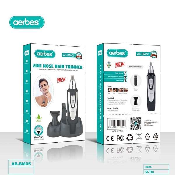 Aerbes AB-BM05 2In1 Nose And Hair Cleaner Shaver