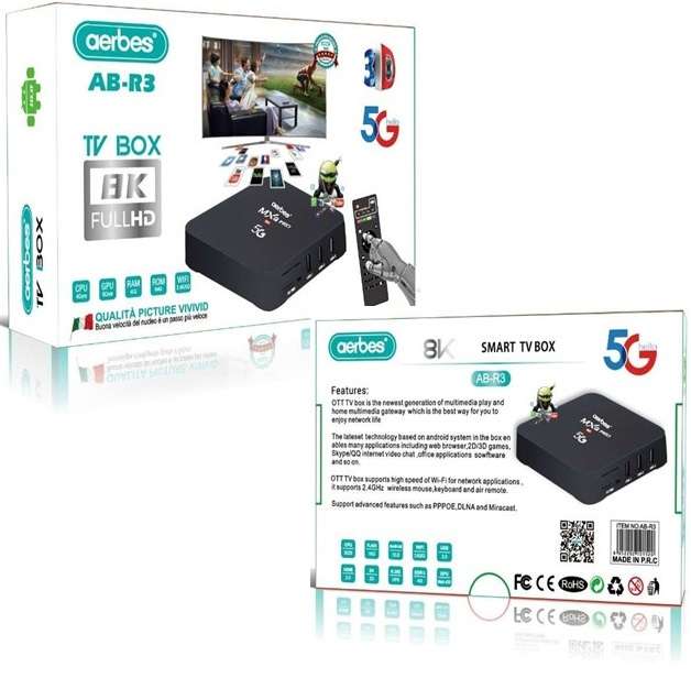 Aerbes AB-R3 Full HD 5g Smart TV Box 4gb + 64gb