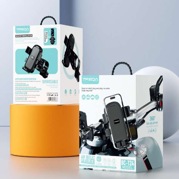 Treqa  BT-24 360° Rotating Handlebar Bike Phone Holder