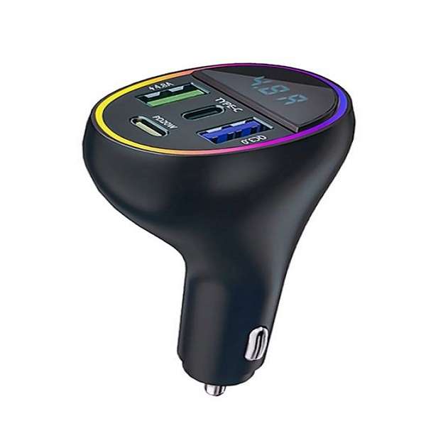 Aerbes AB-CZ29 3 in 1 QC4.0 PD Car Charger 3.1A with Spring Cable PD20/36W