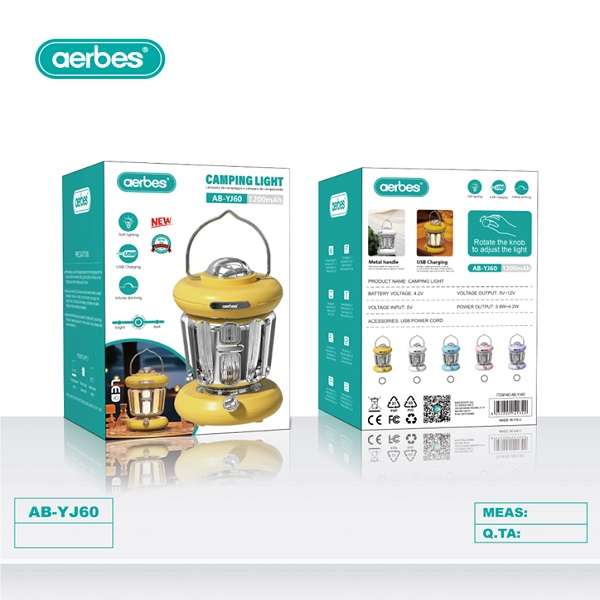 Aerbes AB-YJ60 1200mAh Camping  Rechargeable Light