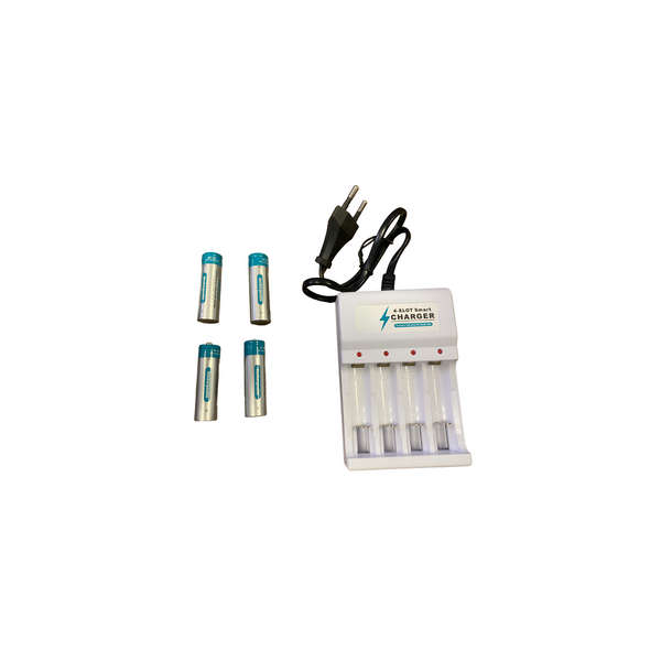 Aerbes AB-CD02 600MAH 4 Slot  AA &amp; AAA Battery Charger set with 4 x AAA Rechargeable Battery