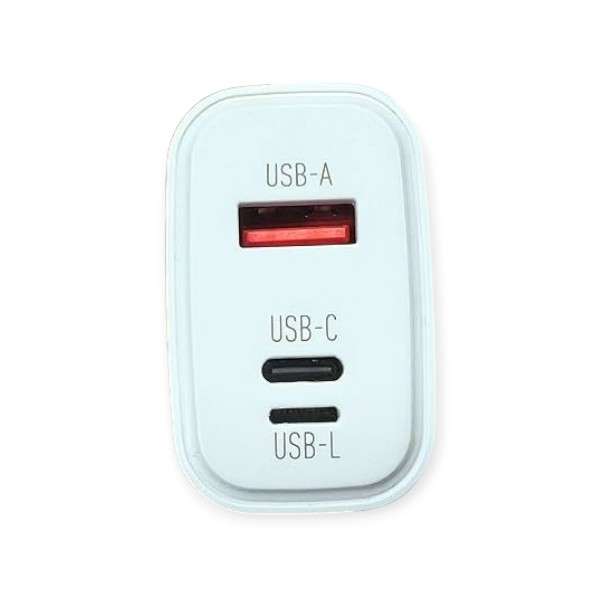Treqa CS-236 58W USB-C +IOS And USB Charger Head With Type C To Lightning Cable