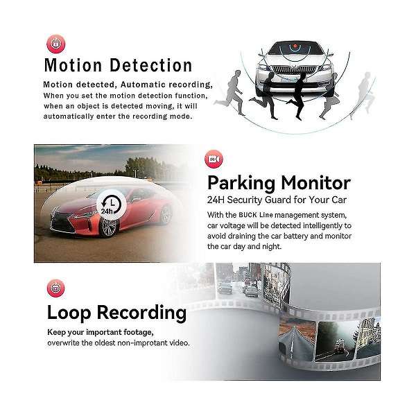 Aerbes AB-QC32 200Mah High-Resolution Driving Recorder With Night Vision