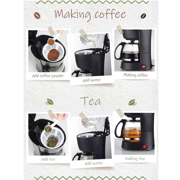 Xufu JG-1122 800W Electric Coffee Maker 1.2l