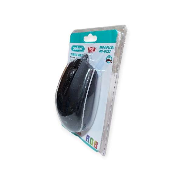 Aerbes AB-D332 RGB LED Wired USB Mouse