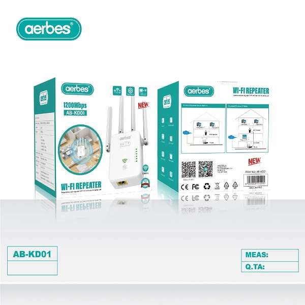 Aerbes AB-KD01 1200Mpbs Wi-Fi Repeater