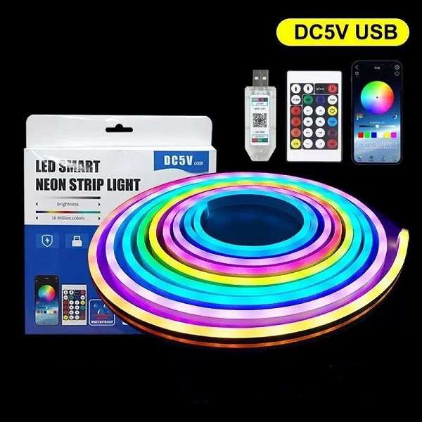PM-147 Smart 5M LED Neon Flexible Strip Light With Remote