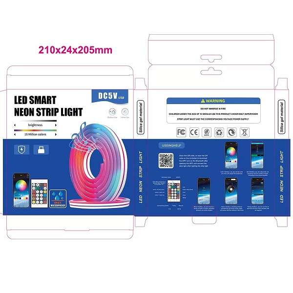 PM-147 Smart 5M LED Neon Flexible Strip Light With Remote
