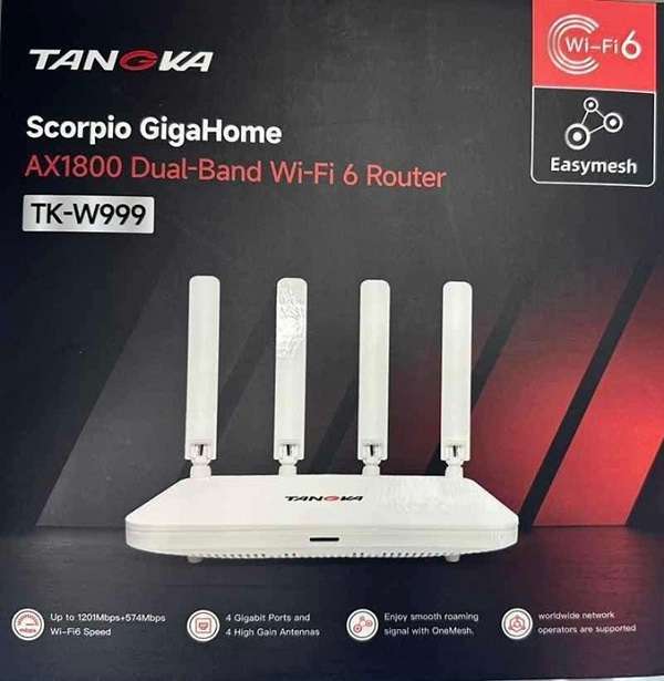 Tangka TK-W999 AX1800 Dual-Band Wifi 6 Router