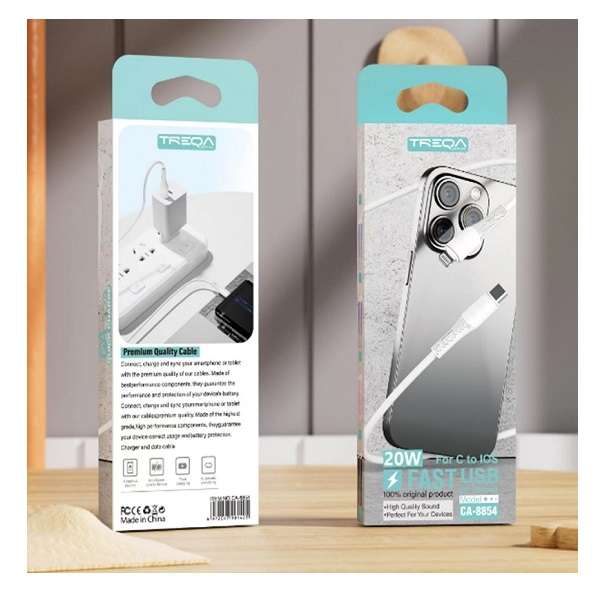 Treqa CA-8854 20W Type C To IOS Lightning Cable 1M