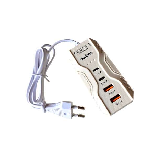 Aerbes AB-PC14 3.1A 60W Power Socket Charger 2PD+2USB
