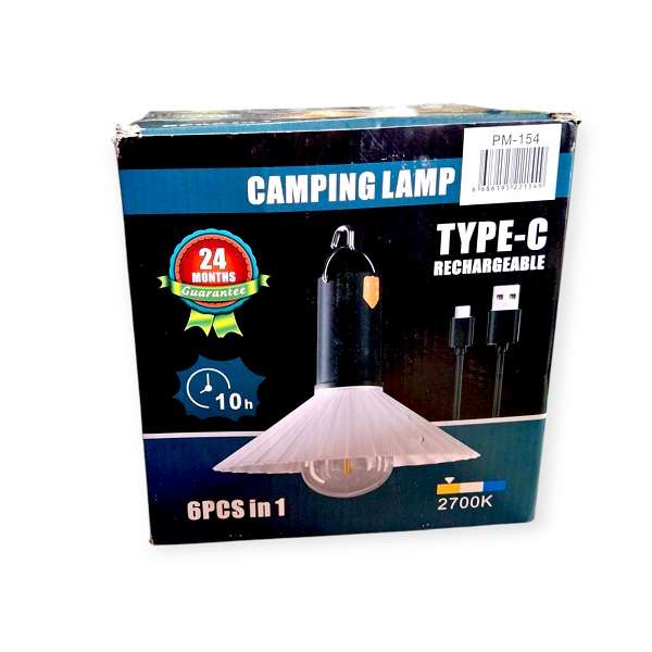PM-154 6 Piece Camping Rechargeable Hanging Lamp With Three Modes