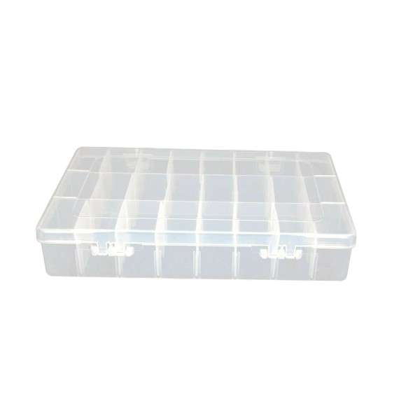 JG20375663 24 Transparent Grid Storage Box With Removable Dividers