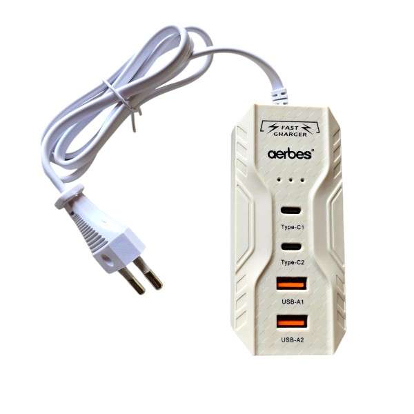 Aerbes AB-PC14 3.1A 60W Power Socket Charger 2PD+2USB