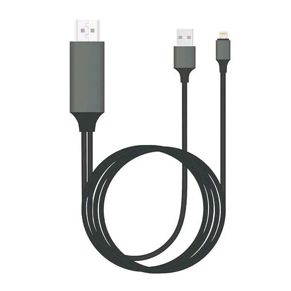 SE-L014 8-Pin Lightning To HDMI Cable With USB Power, Full HD 1080P Video And Audio Output 1.8M E...