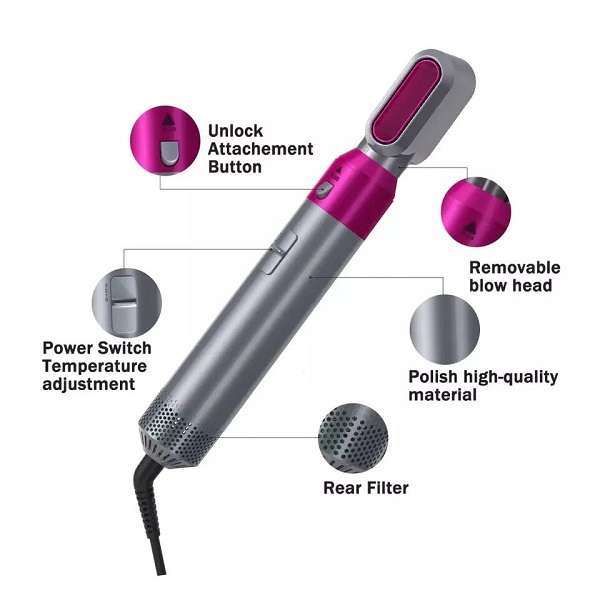 Aerbes AB-J434 1000W 5 in 1 Hair Dryer
