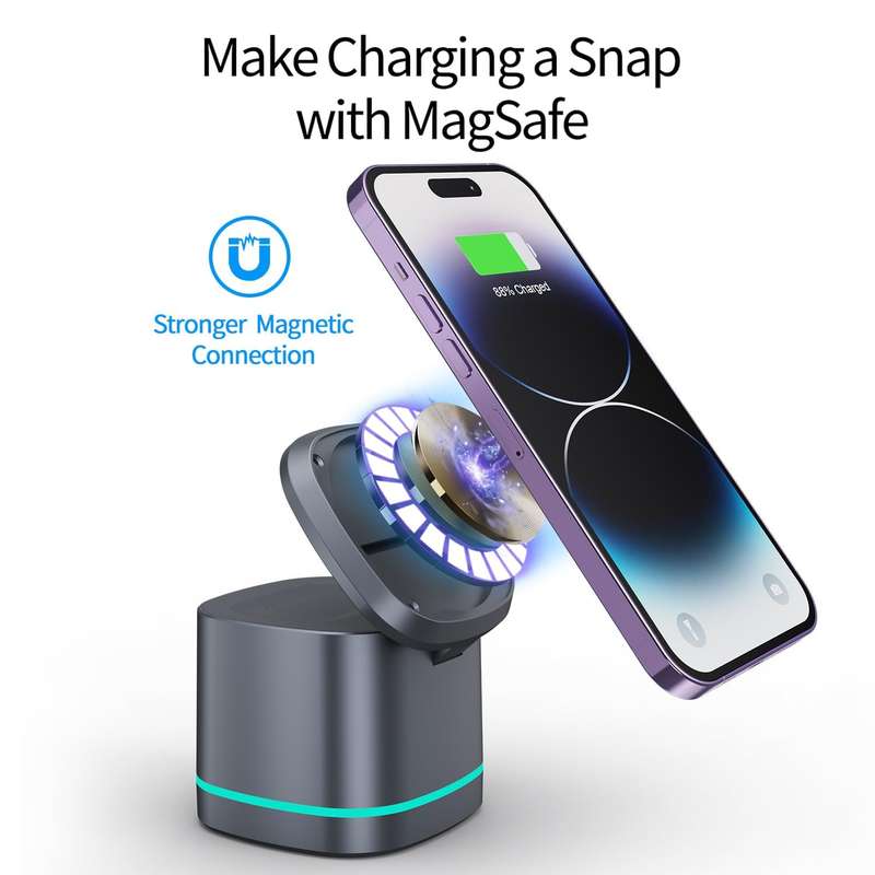Aerbes AB-SJ161 3 in 1 Wireless Magnetic Charger