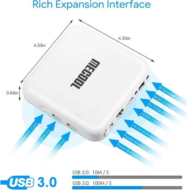 Mecool KM2 4K Ultra Android TV Box With Remote 2GB + 8GB
