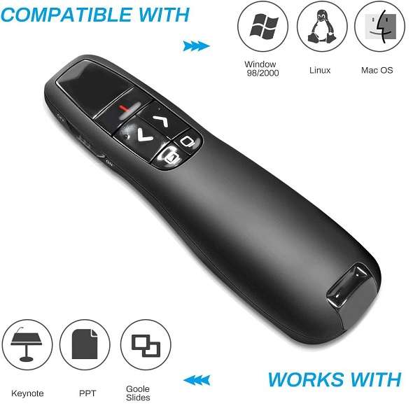 Tangka TK-F400 2.4ghz 2-in-1 USB Type C Battery Operated Laser Presenter