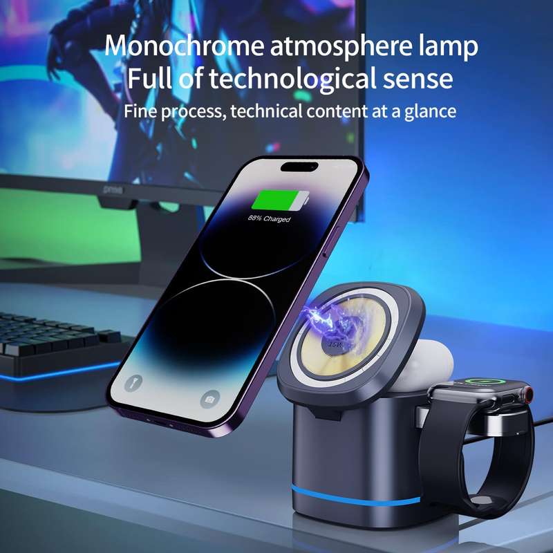 Aerbes AB-SJ161 3 in 1 Wireless Magnetic Charger