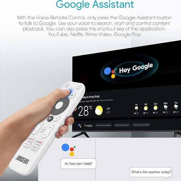 Mecool KM2 4K Ultra Android TV Box With Remote 2GB + 8GB