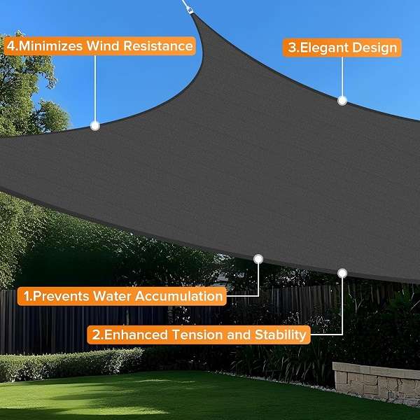 Xufu JG20375686 Rectangle Sunshade Canopy 2m x 3M
