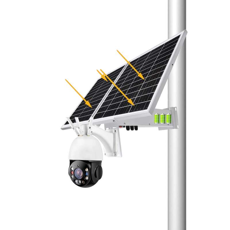 IP-Q45-VI-Z-4G Solar Powered IP Camera With 3 Antenna And 60W Solar Security System Backup Batter...