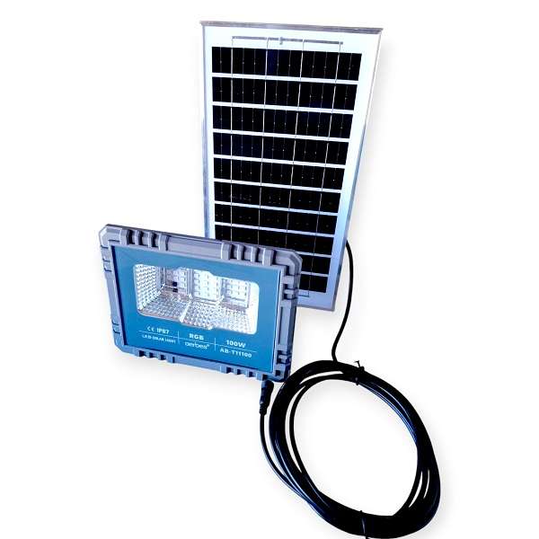 Aerbes AB-T11100 100W 31LED Solar RGB Flood  Light 5000mah Battery With Remote Control