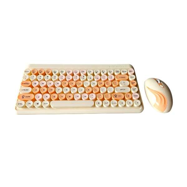 HK-08 Colorful Wireless Keyboard and Mouse Set 2.4GHz Combo