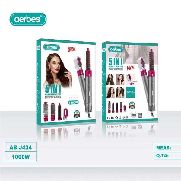 Aerbes AB-J434 1000W 5 in 1 Hair Dryer