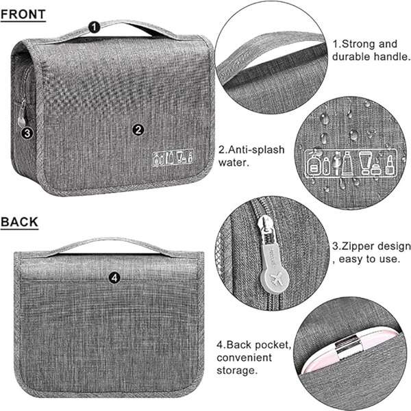 Xufu JG20375681 Hanging Travel Toiletry Bag with Hook