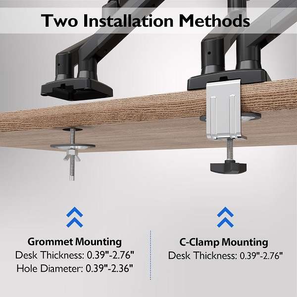 F160 17" to 32" Dual Monitor Desk Mount