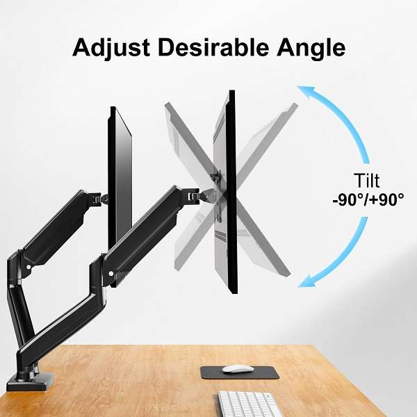 F160 17" to 32" Dual Monitor Desk Mount