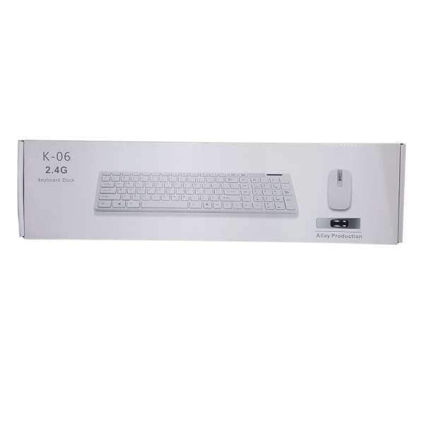 K-06 2.4ghz Wireless Ultra Thin Battery Opearted Keyboard And Mouse Set