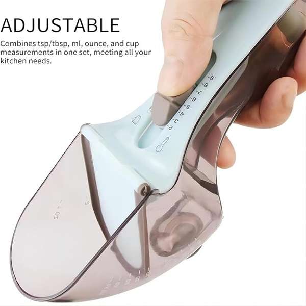 JG20375680 Push Gear Adjustable Measuring Spoon Baking Tool Set of Two