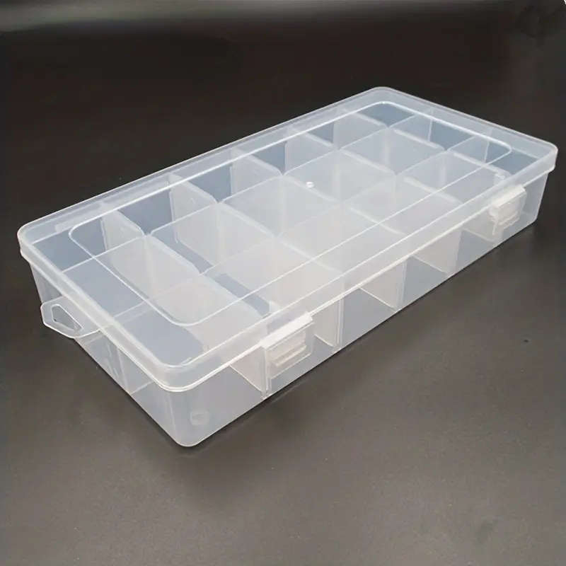 JG20375665 18 Removable Grid Transparent Storage Box
