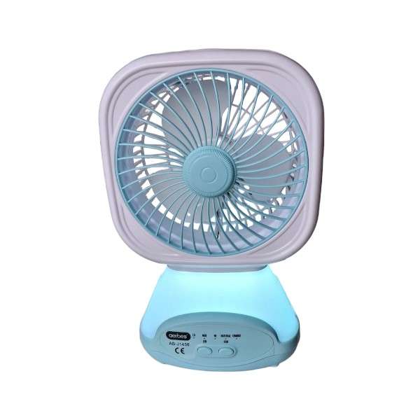 Aerbes AB-J436 Rechargeable Desktop 4-Speed Fan With LED Base