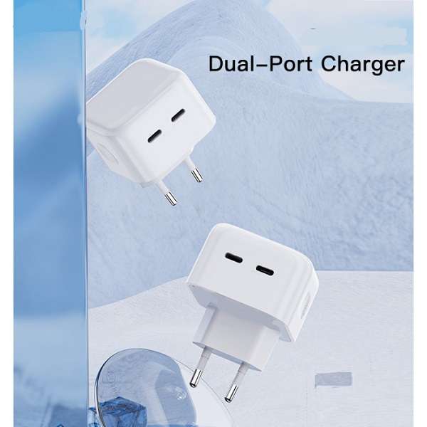 Treqa CH-9029 50W Dual PD Charger for Iphone 15/16 Pro Max With Type C cable